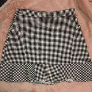 black and white skirt